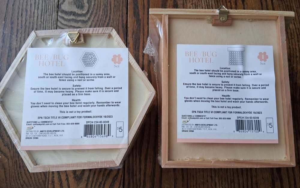 2 Bee Bug Insect Hotel Wood Box New and Unopened