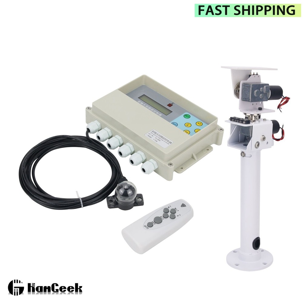 Dual Axis Solar Tracker Controller w/ Remote Control & DC 2 Axis Gimbal for