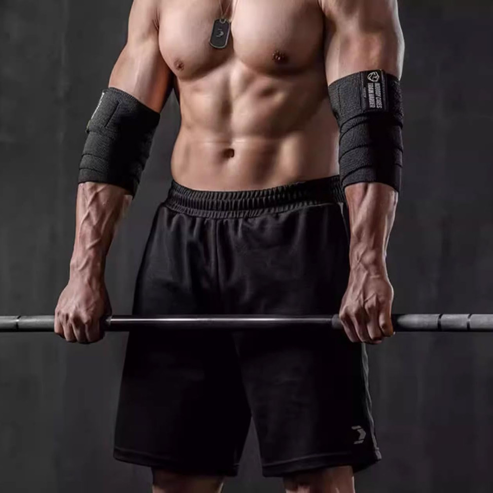 Elbow Wraps for Weightlifting (1 Pair), 47" Elastic Elbow Support & Compression