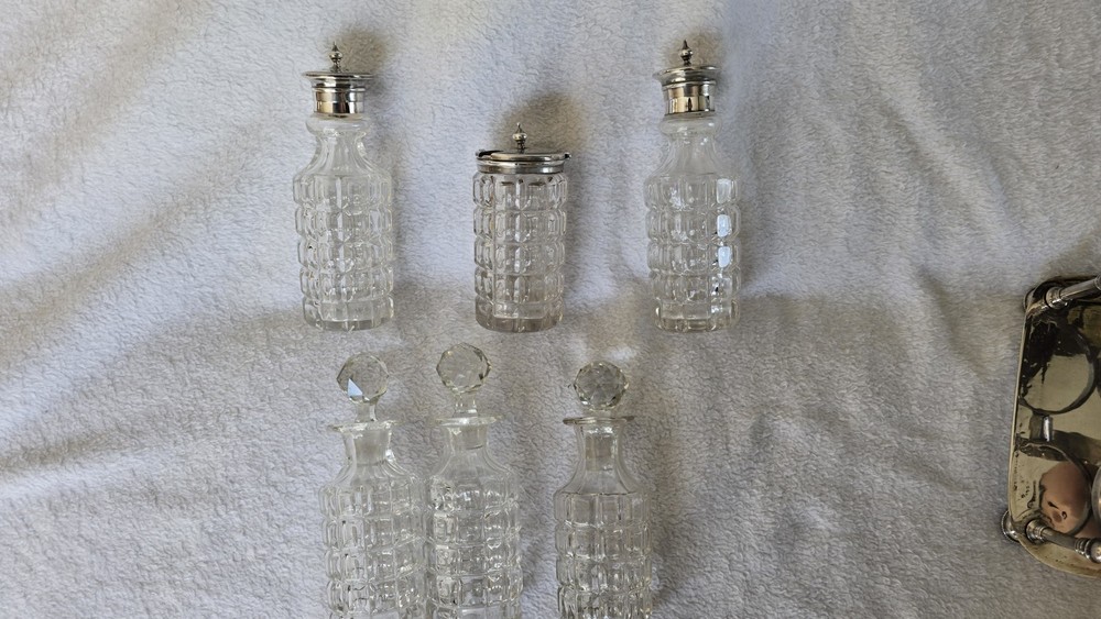 Antique Thomas Woolley Silver Plated Cruet Set
