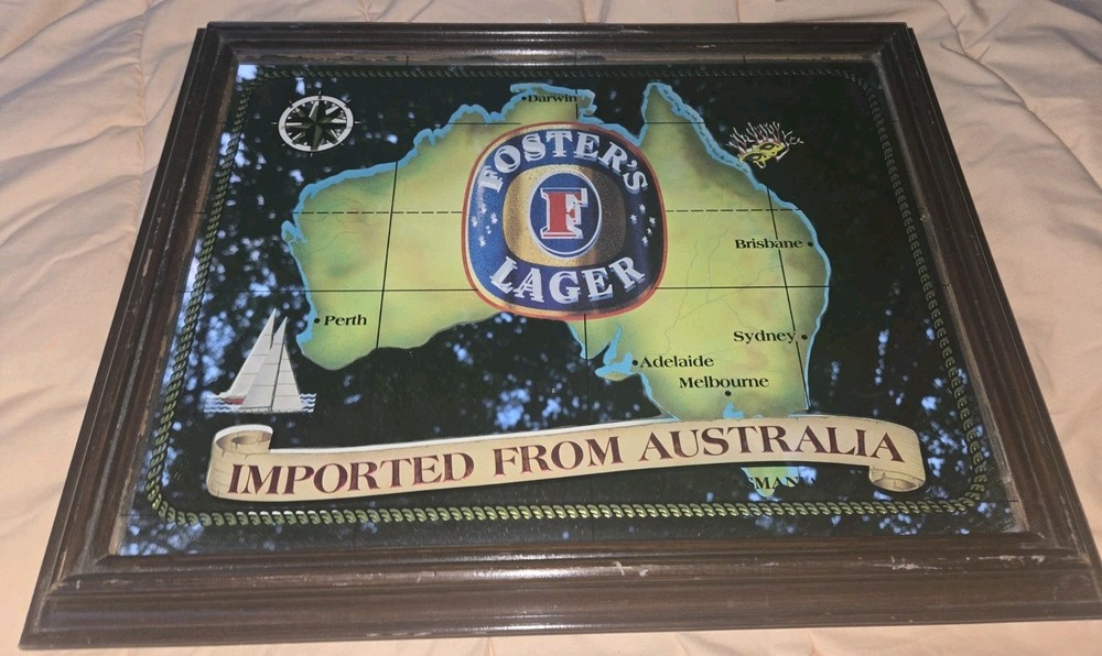 FOSTER F LAGER BEER MIRROR