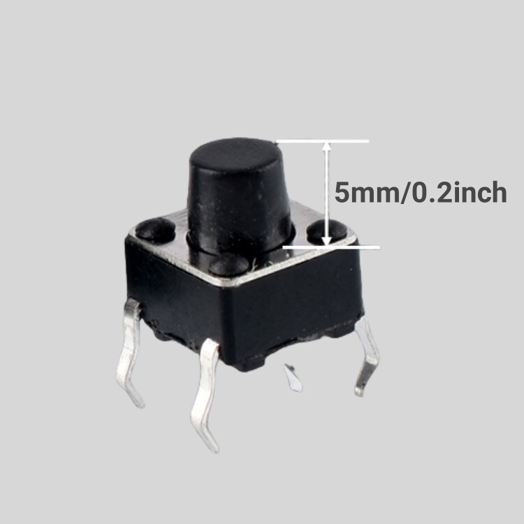 20pcs Momentary Tactile Switch Push Button Switch 4 Pin SMD Multiple Sizes