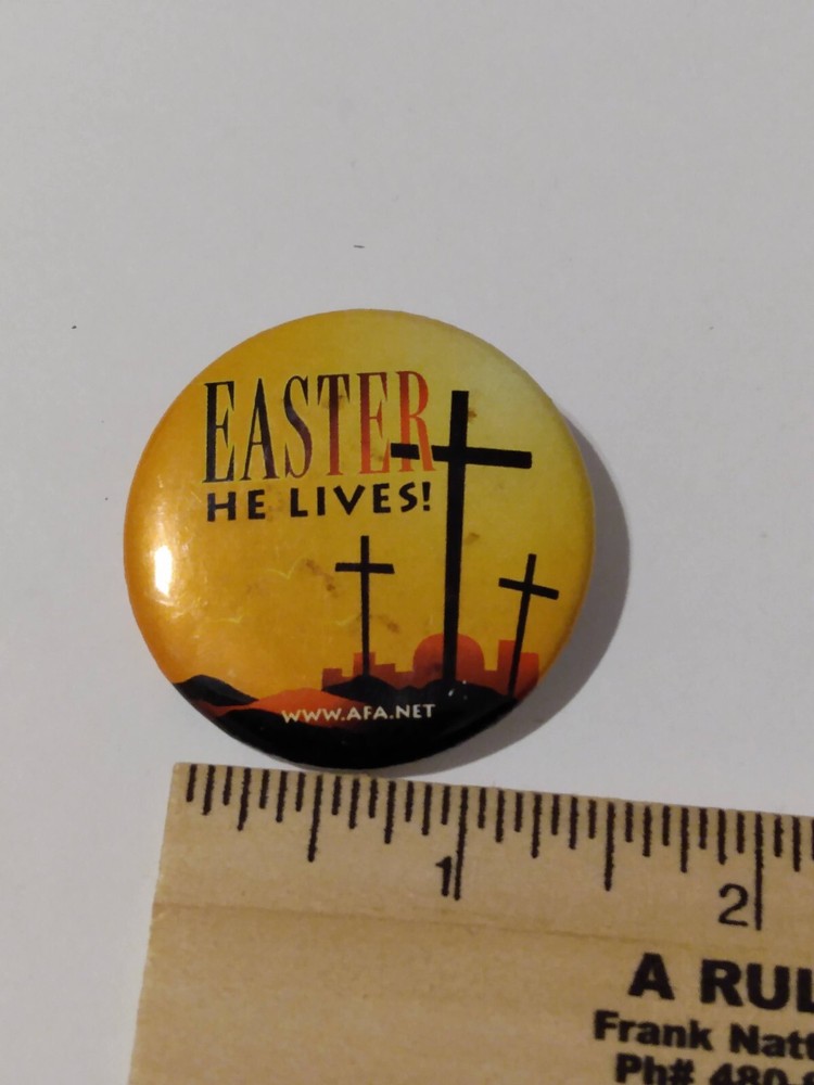 EASTER HE LIVES! AFA Badge Button Pin