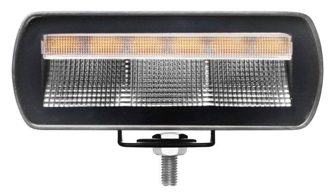 LED Work Light Reverse Light + Amber R65 LED Warning Strobe Lights Bracket Mount