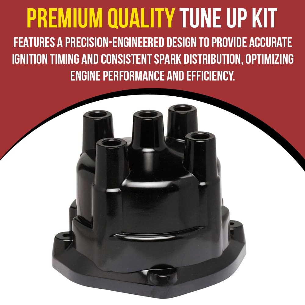 Ignition Distributor Cap, Rotor, Points, Condenser tune up Kit for Black