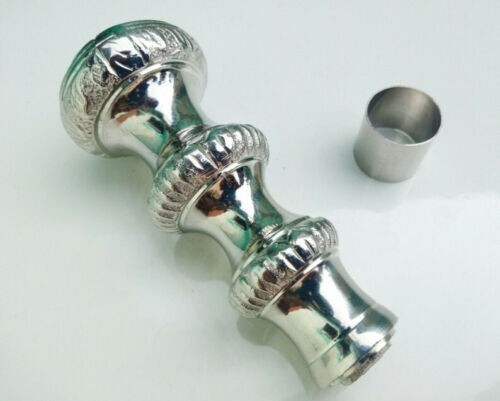 Handmade Designer Solid brass Silver Long Head handle For Walking Stick Canes