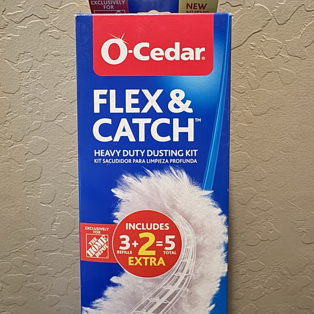 3pk O-Cedar Flex & Catch Duster with 3ft Extendable Handle Great for Ceiling Fan
