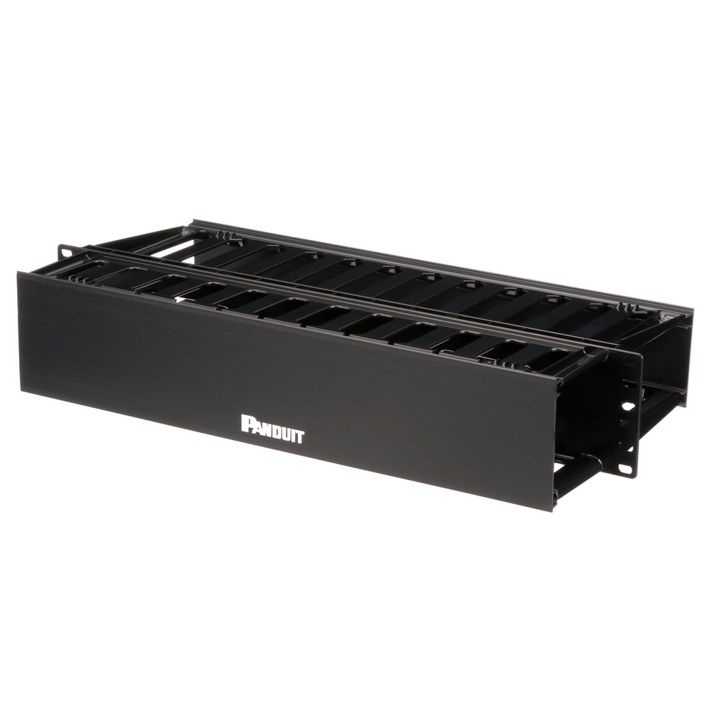 Panduit WMP1E PatchLink Horizontal Cable Manager 2U 19" Rack Front & Rear