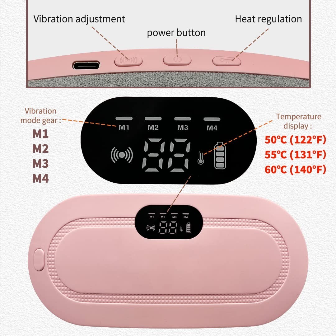 Portable Cordless Heating Pad for Menstrual Cramps,Pain for Stomach,Back & Belly