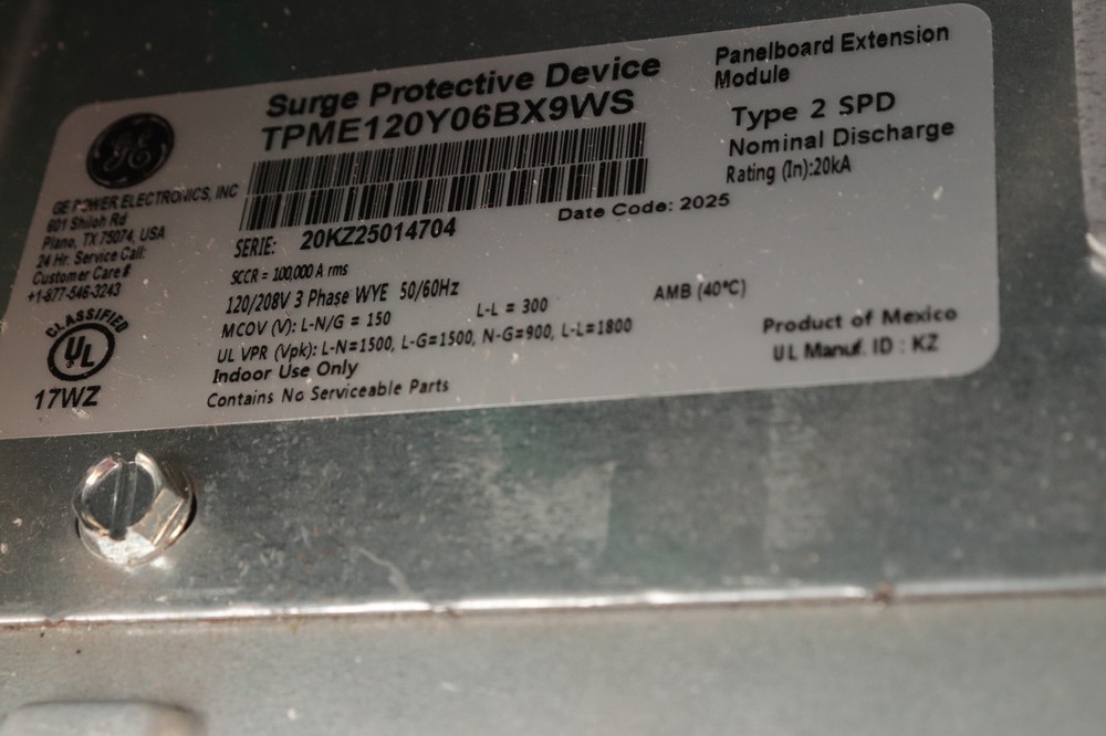GE Tranquell ETP Series Type 2 Panelboard Ext. Module Surge Protection Device