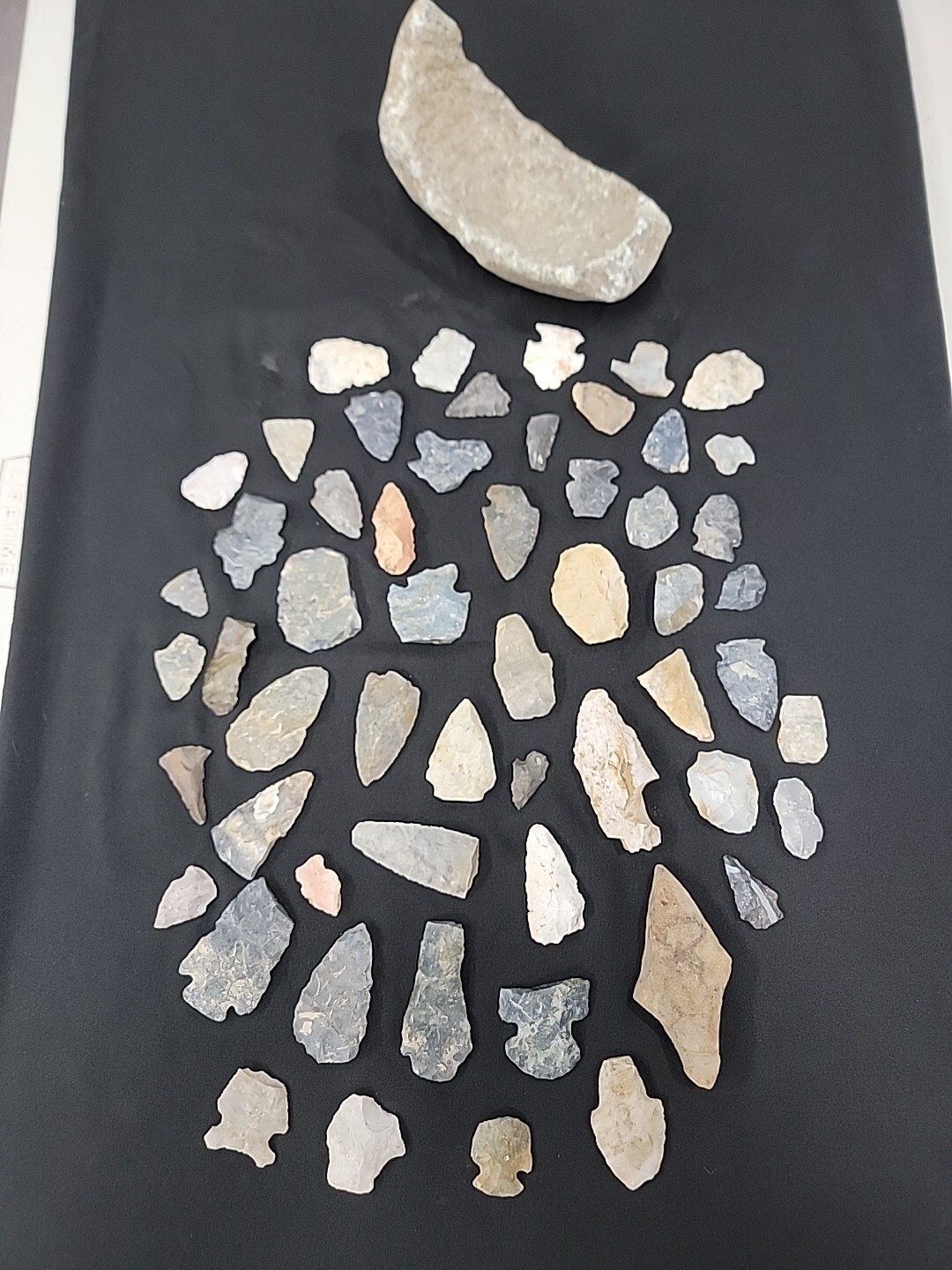 Indian Artifacts, Arrowheads, Rock drawing, Stone bowl, Ohio Collection.