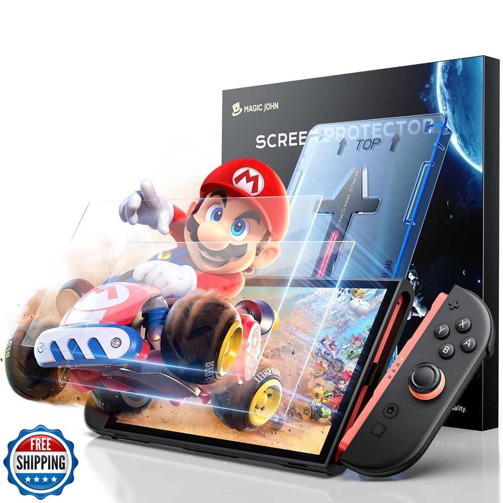 MAGIC JOHN 2 Pack for Nintendo Switch 2 Screen Protector 7.9'' [2
