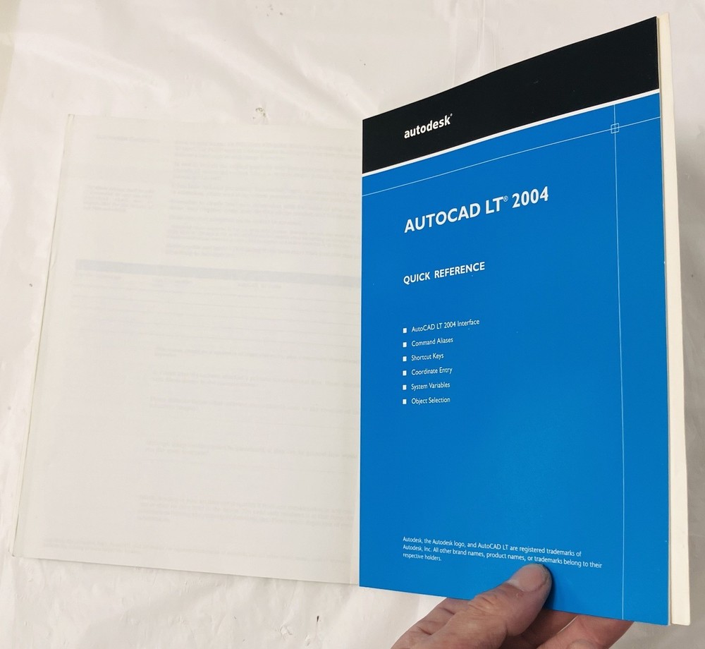 AutoCAD LT 2004 Getting Started Guide + Quick Reference Card Vintage Manual Only