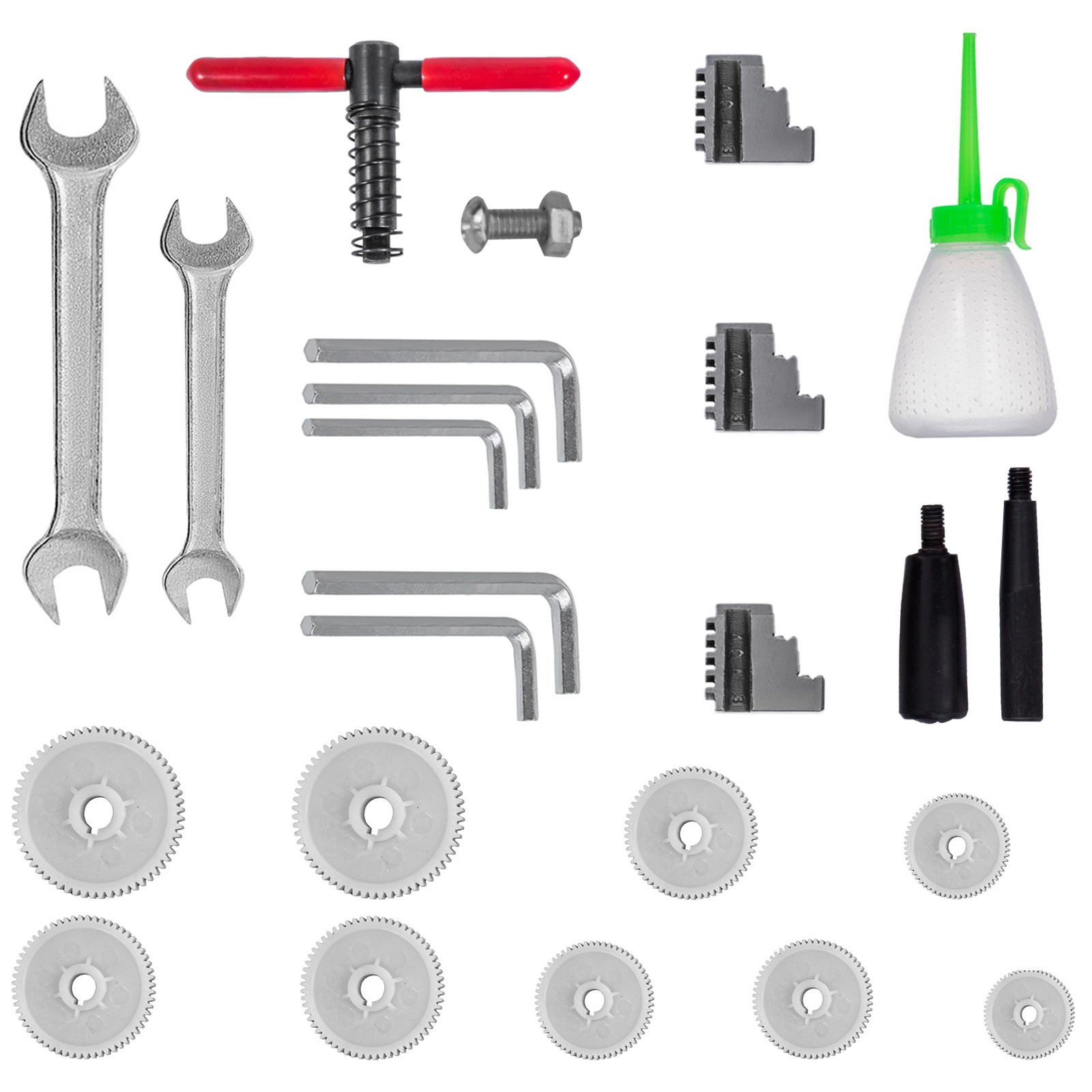 VEVOR Bench Top Mini Metal Milling Lathe 7x12 Variable Speed 0-2250 RPM w/ Lamp