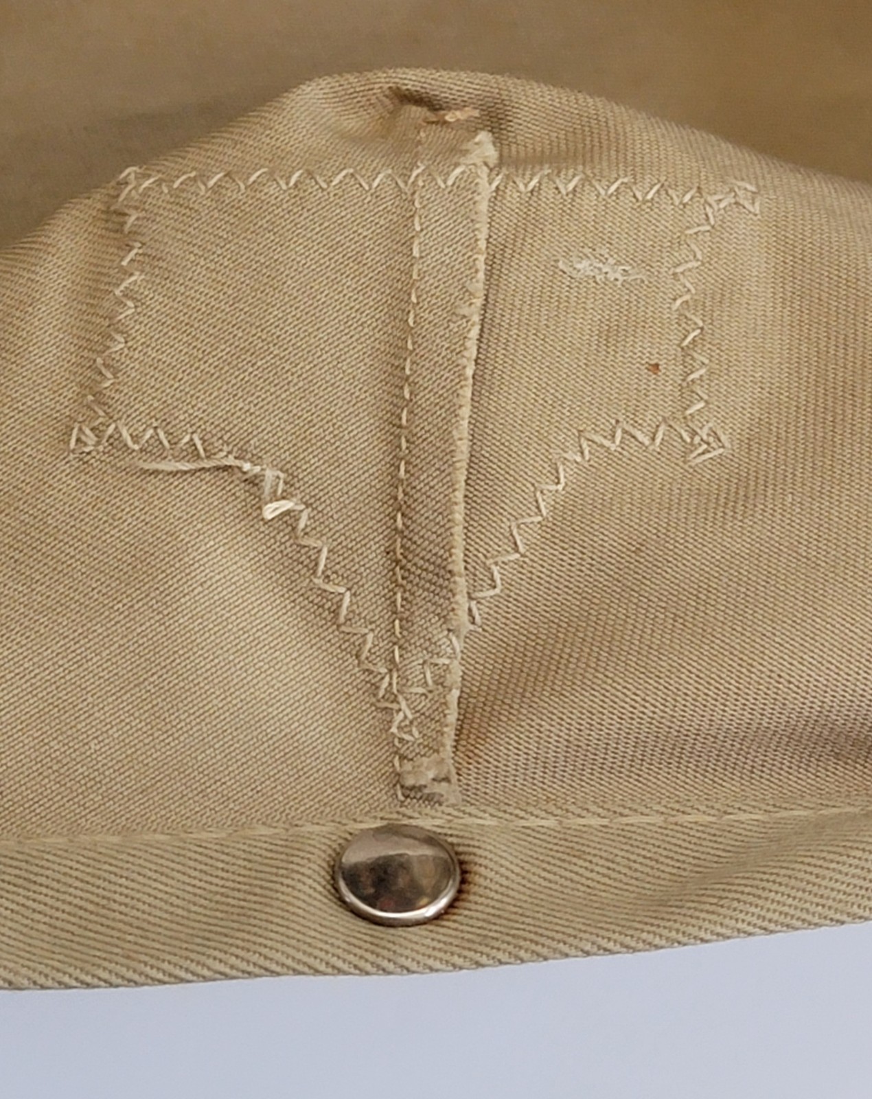 Vintage CONOCO Service Station Attendant's Hat with Sewn Red Triangle Logo Patch