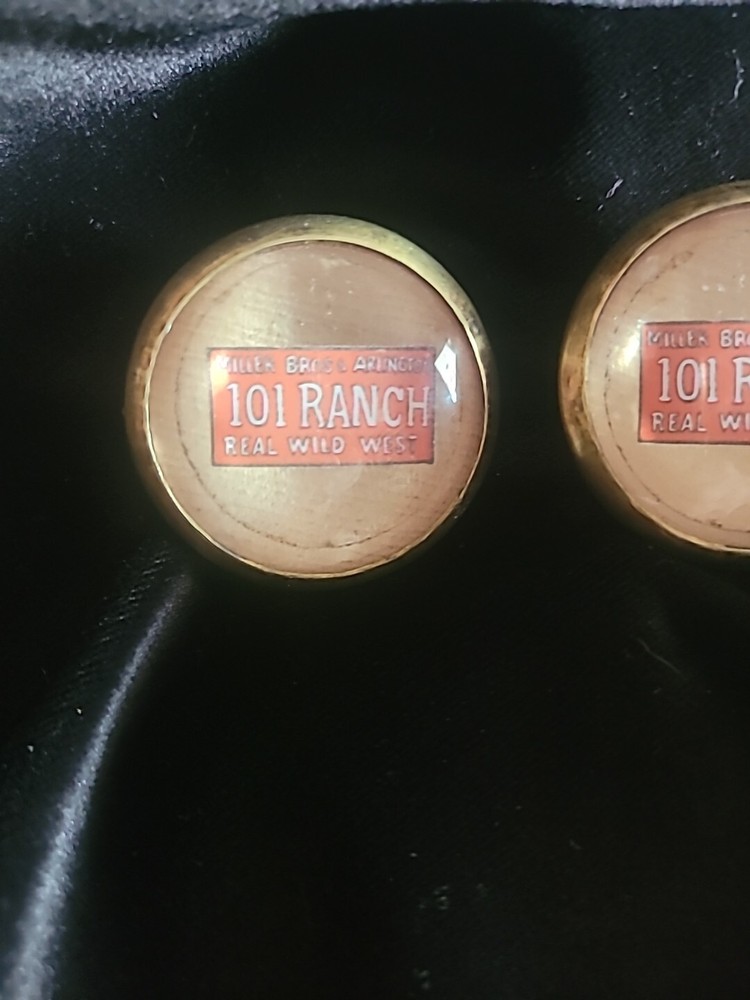 Bridle Rosette's 101 Ranch Clear 2 in Brass Glass