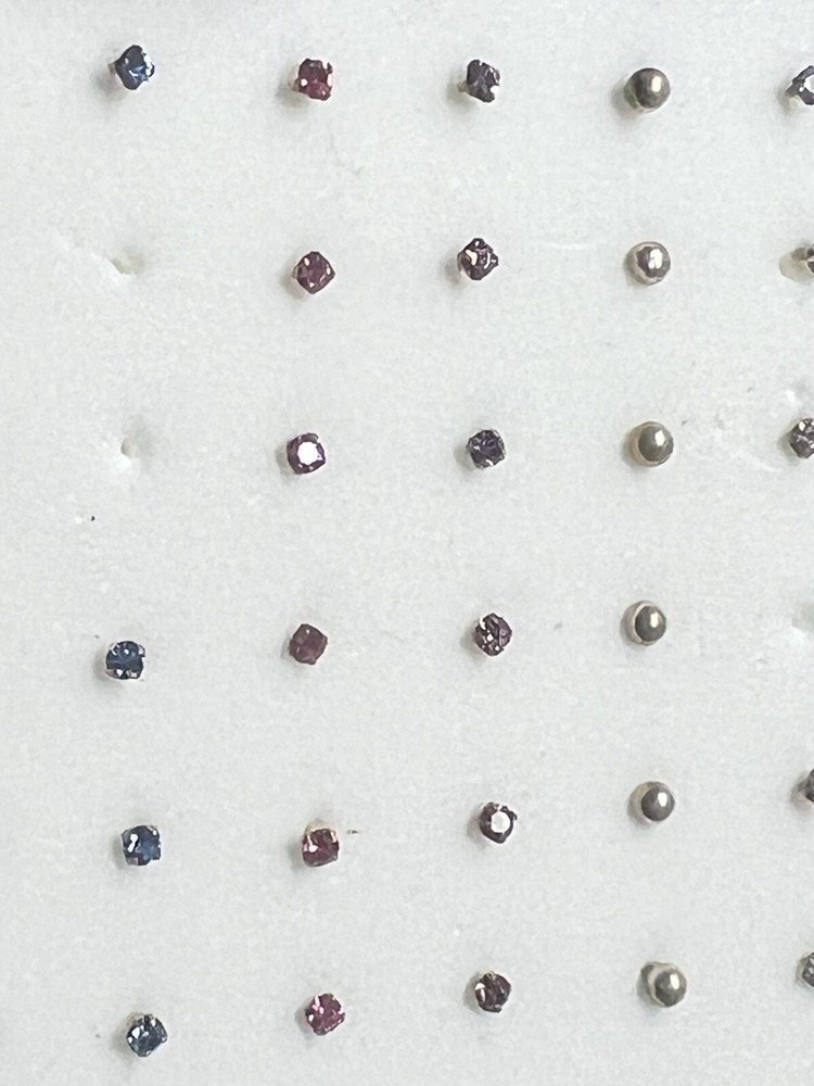 .925 Sterling Silver Nose Studs, (Small Tiny ) ~