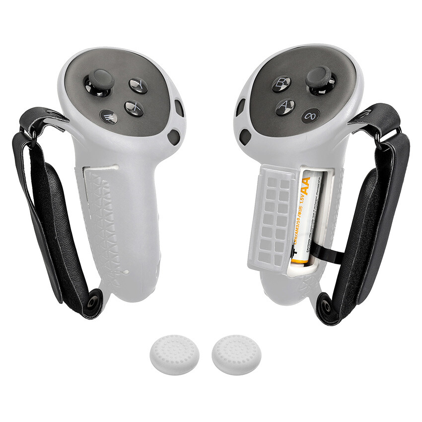 1Pair Silicone Sleeve VR Control Handle Grip Protective Cover For Quest 3S