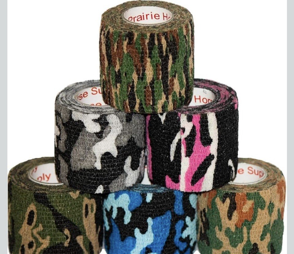 Vet Wrap Tape Bulk Assorted Camo Colors 6 Pack 2 Inches Wide Non Woven NIP