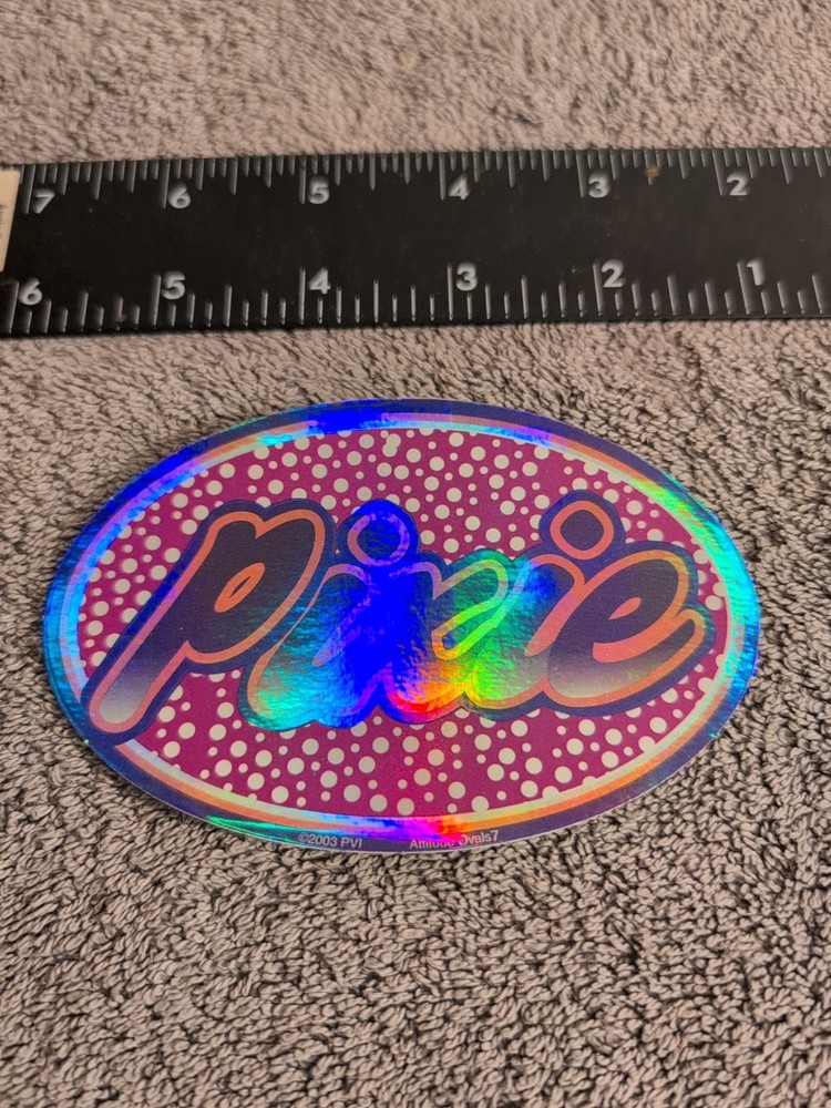 2003 Attitude Ovals7 Pixie Vending Machine Sticker Vintage