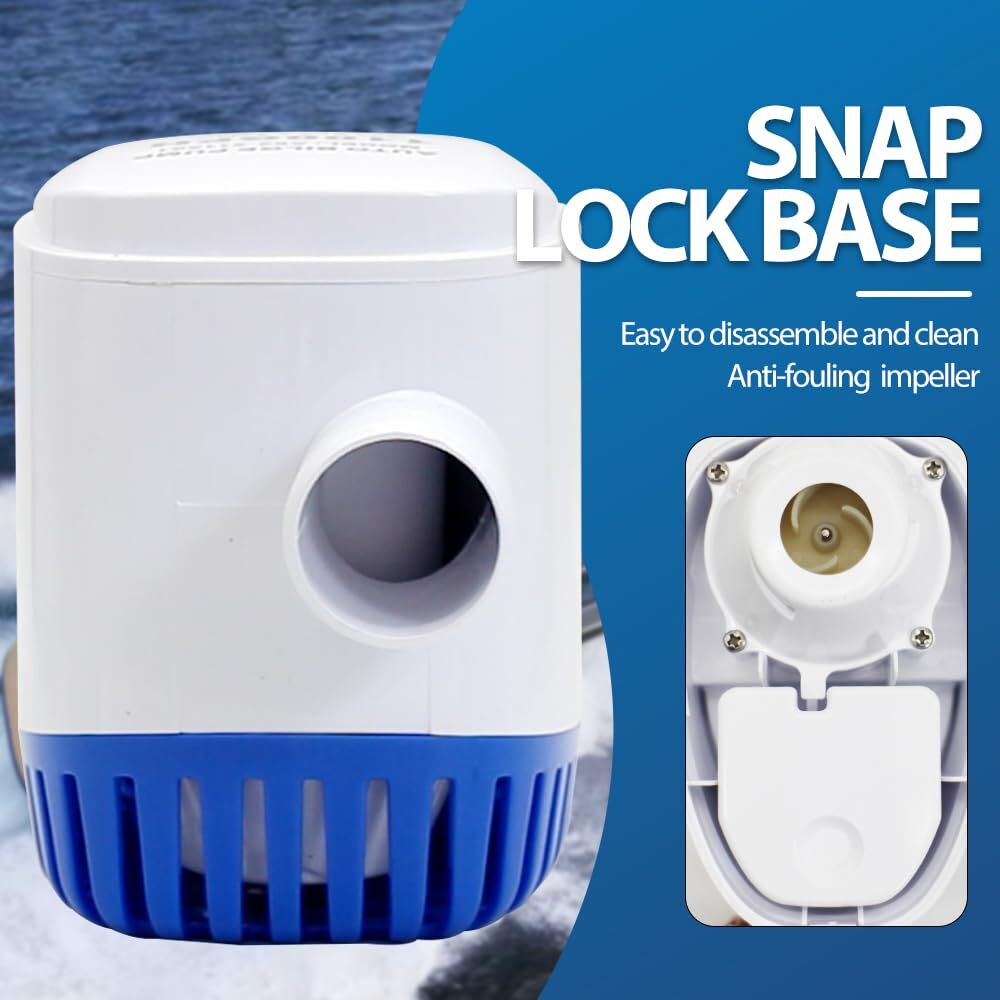 Automatic Water Pump 1100GPH，12V Bilge Pump，Equipped With Internal Floating S...