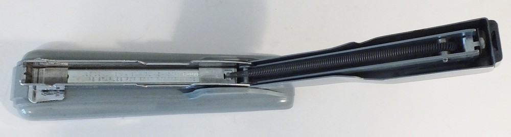 VTG Swingline 27 Stapler Machine Age Desktop Mid-Century Gray Script Logo Works