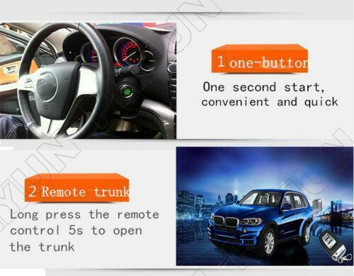Car One Key Remote Start System Ignition Engine Start Button Vibration Alarm Kit
