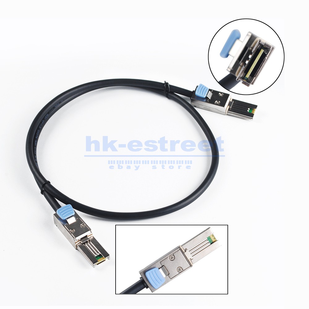 2x Mini SAS SFF-8088 26Pin to SFF-8088 26Pin External Cable Disk Array Line 1M