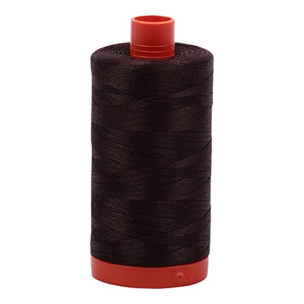 Mako Cotton Thread Solid 50wt 1422yds Dark Brown