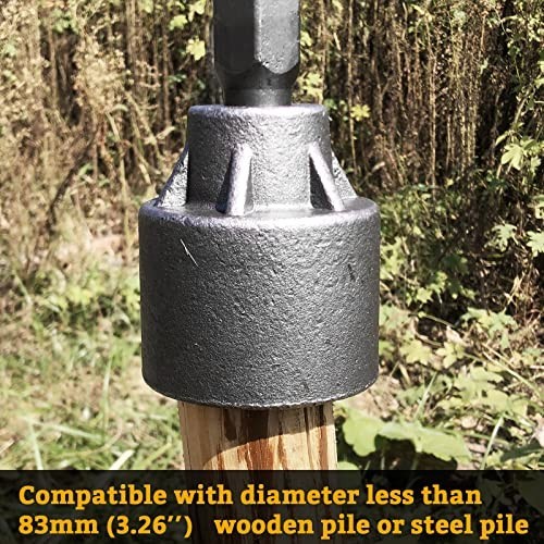 30mm Hex Shank T Post Driver Pile Socket - Demo Hammer Attachment Tool