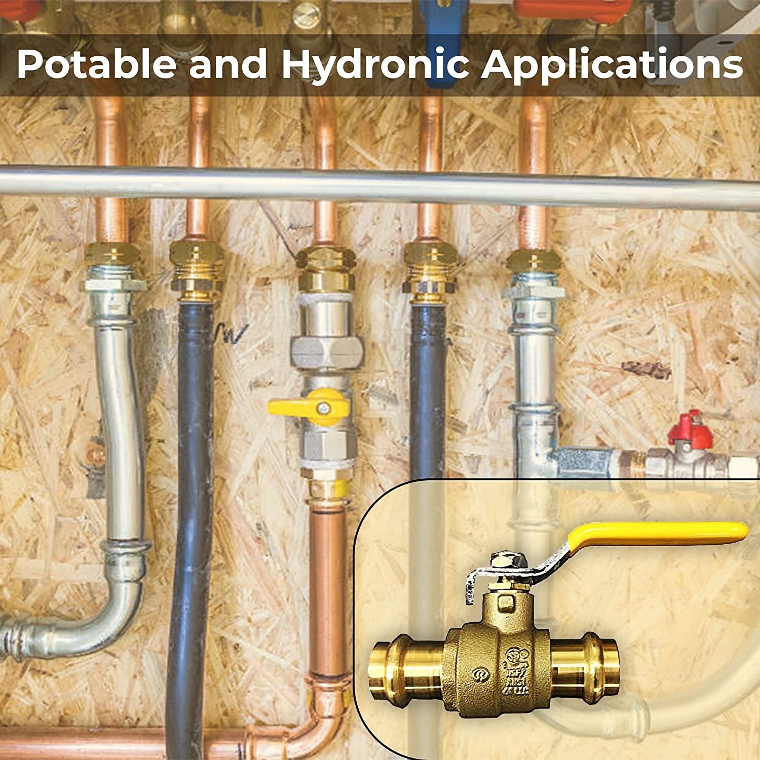 1/2" ProPress Brass Ball Valves with EPDM O-Ring - Lead Free (Lot of 10)