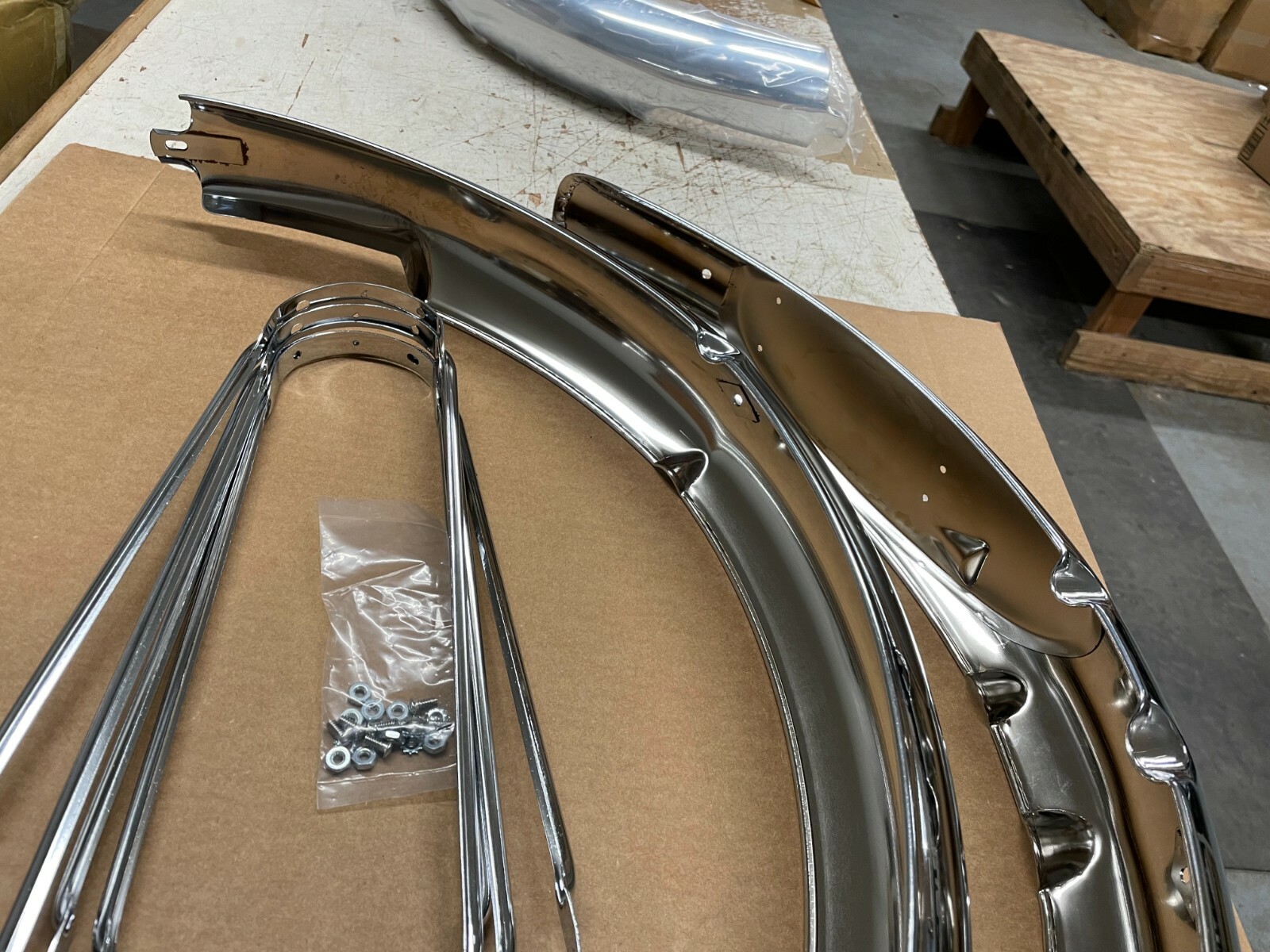 Schwinn Phantom 26" Bicycle Chromed Fender Set Light & Glass Reflector