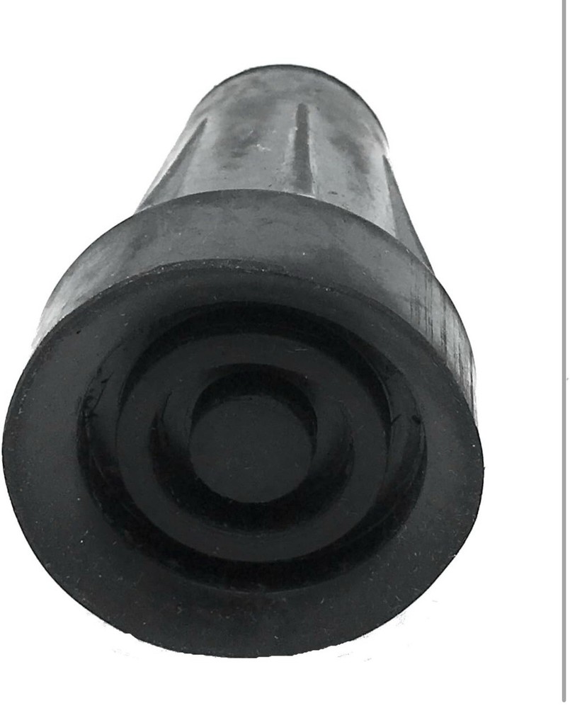 PCP Crutch Tip Replacement, 1 pair, Black, Large