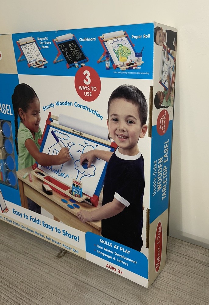 MELISSA & DOUG DOUBLE-SIDED WOODEN TABLETOP EASEL