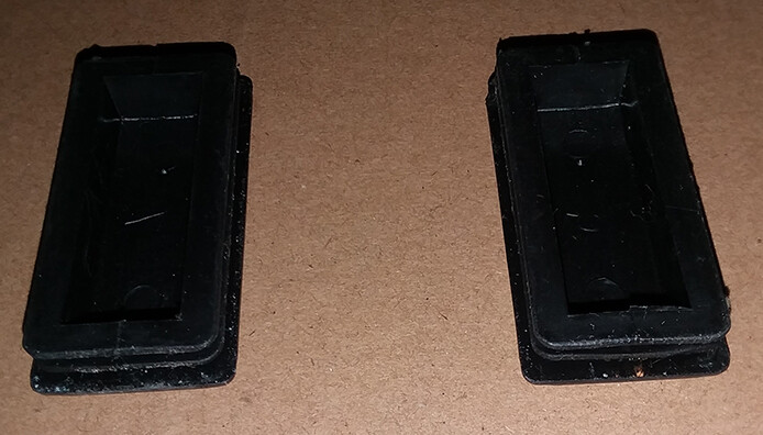 TWO USED BOWFLEX HVT Endcaps for Frame Feet