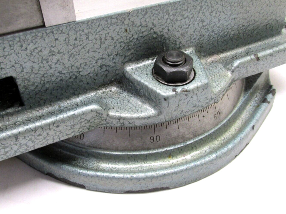 NICE! 4" MILLING MACHINE VISE w/ ROTARY BASE, JAWS & HANDLE