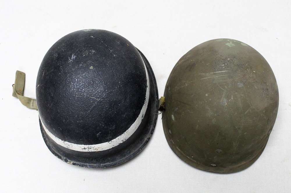 US WW2 Front Seam Helmet Repaint . HU1084