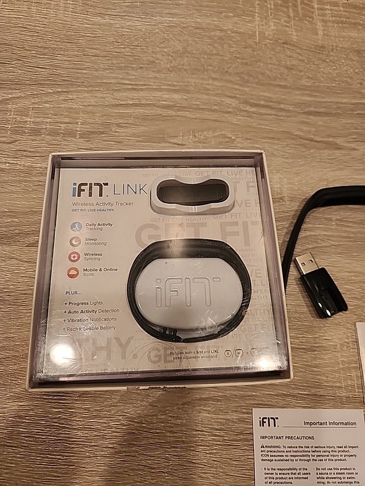 iFIT Link Wireless Activity Fitness Tracker Black for iPhone and Android