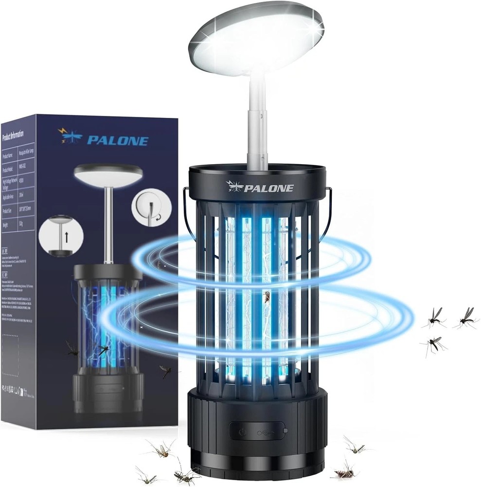 Rechargeable Bug Zapper with Adjustable Light for Indoor Outdoor, , Camping，l