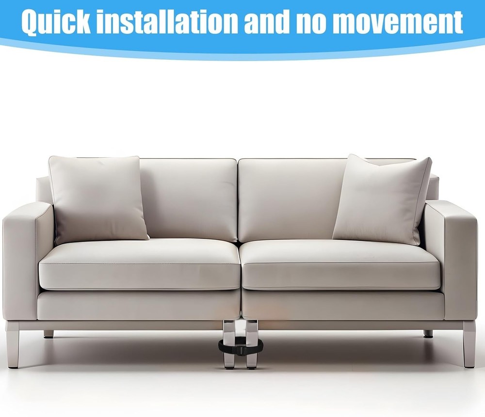 Compact 10PCS Couch Connector Straps - Effortless Assembly for Modern Homes