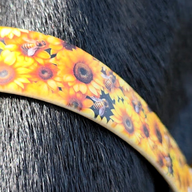 Biothane Horse Halter - Bumble Bee Sunflower