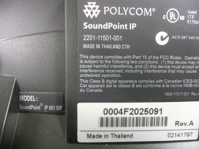 Polycom 2201-11501-001 SIP Phone