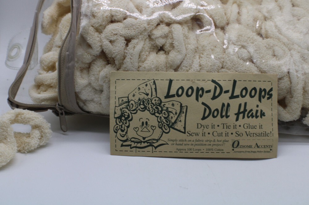 Loop-D-Loops Doll Hair White