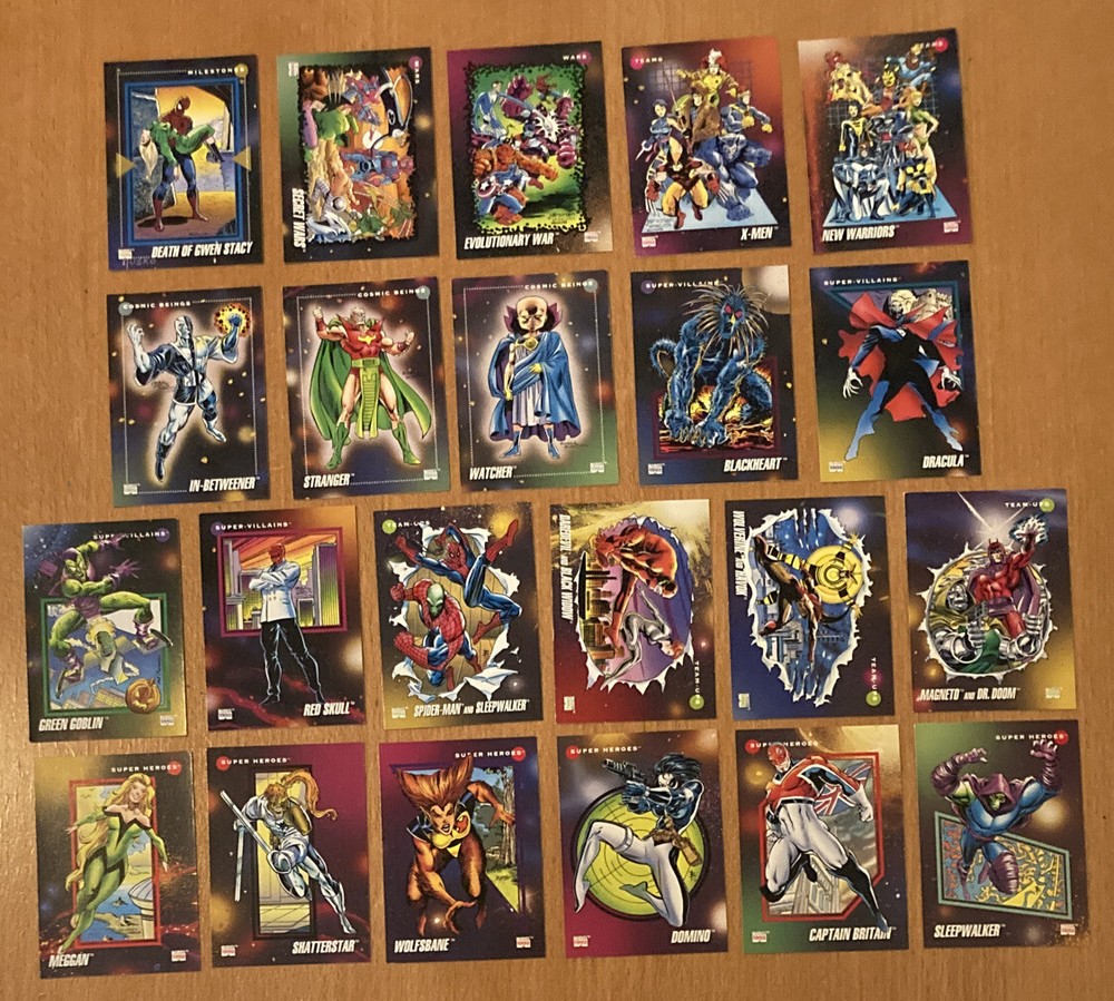 22 card lot - 1992 Marvel