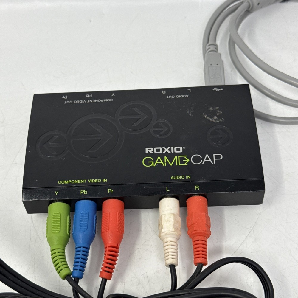 Roxio HU348-E Standard Component Cable Game Capture Device Software PS3 Xbox 360