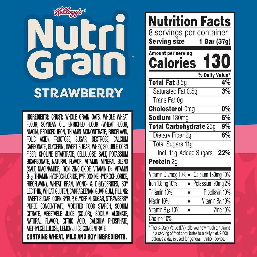 Nutri-Grain Variety Pack: Complete Whole Grain Breakfast & Snack Bars