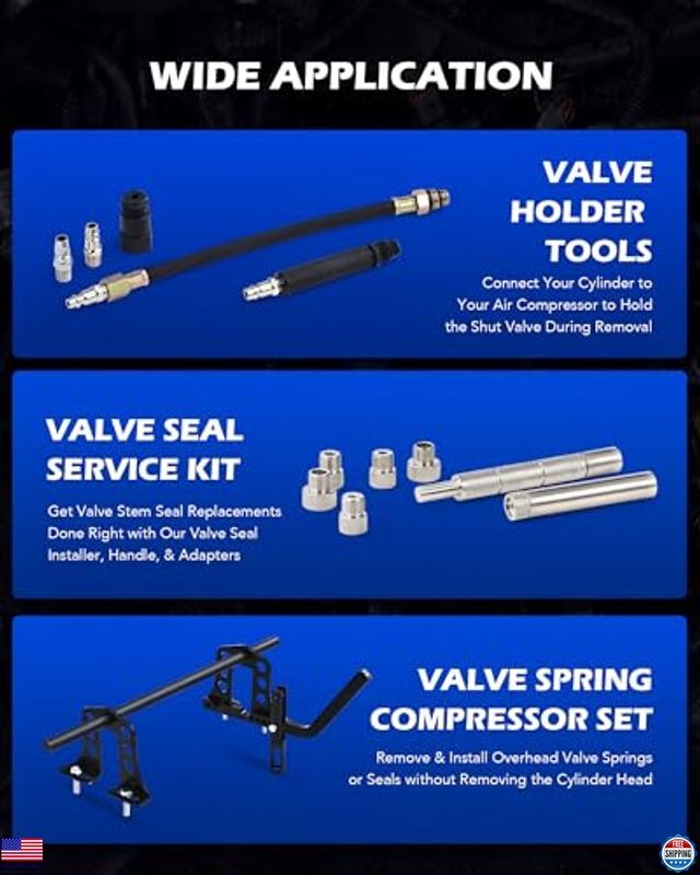 Universal Valve Spring Compressor Tool for OHV OHC Engine - Remover & Installer