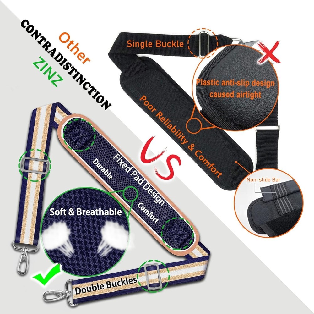 Shoulder Strap, 57" Padded Adjustable Shoulder Bag Straps Replacement for Bag...