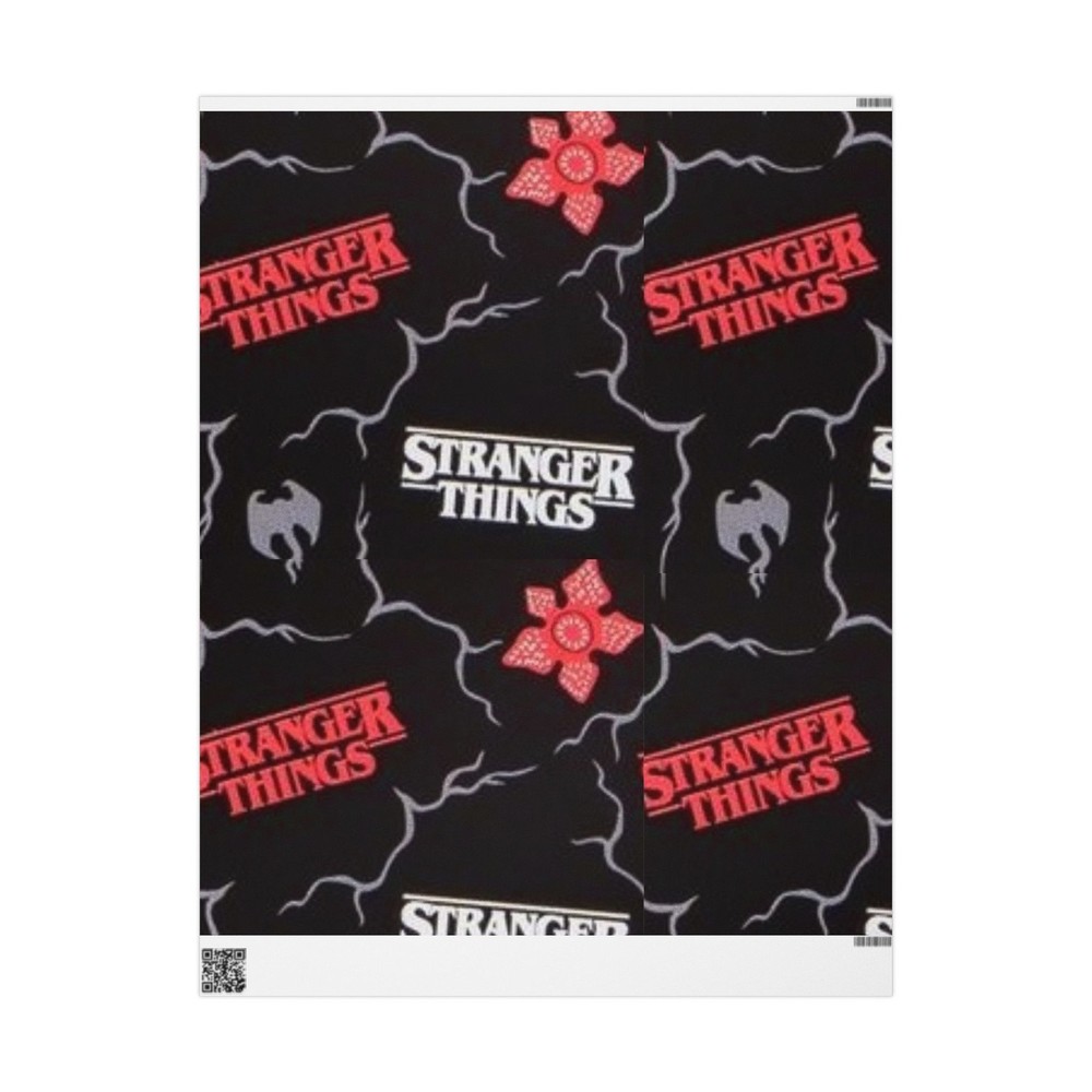 Stranger Things Logo Pattern Wrapping Papers | Horror TV Series Gift Wrap