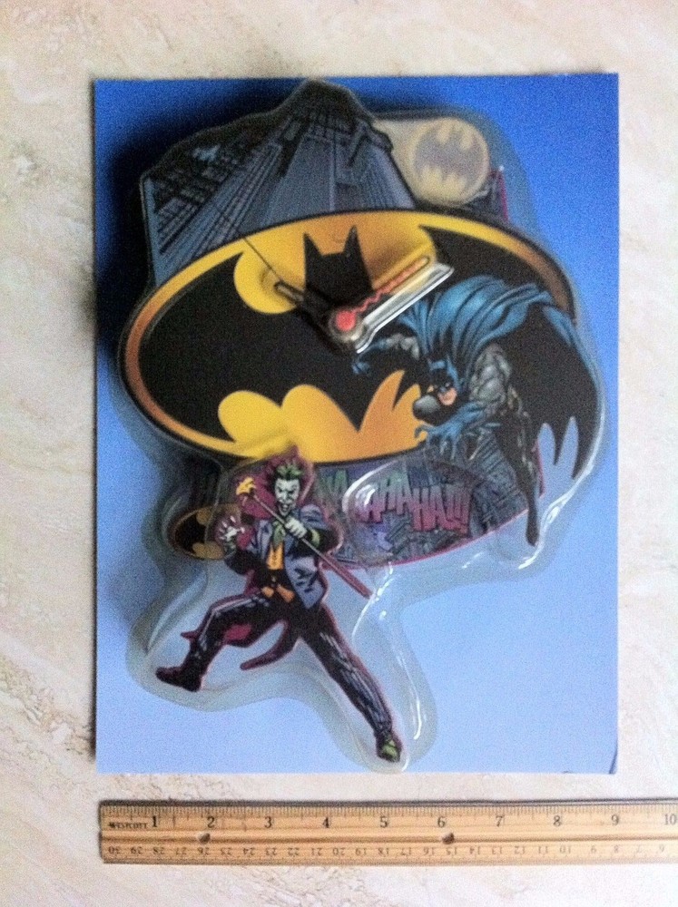 DC COMICS BATMAN & JOKER PENDULUM WALL CLOCK - NEW IN ORIGINAL PACKAGING